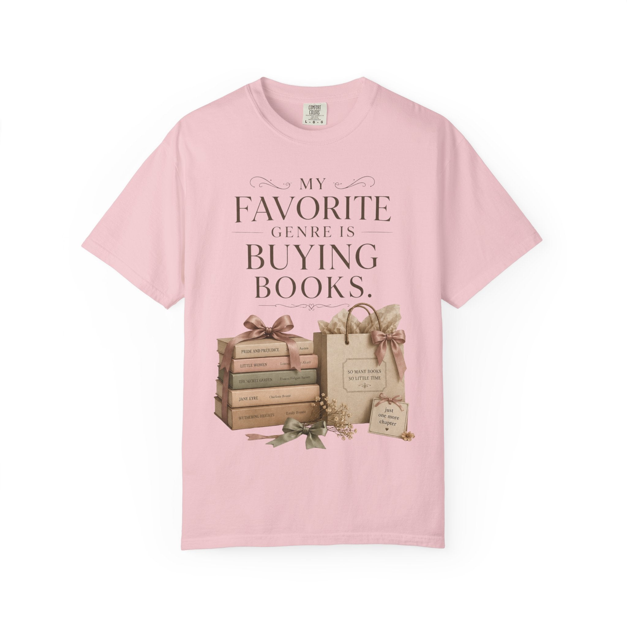 Book Lover T-Shirt — "My Favorite Genre Is Buying Books" Graphic Tee