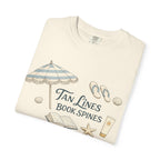 Beach Reading T-Shirt — "Tan Lines, Book Spines" Summer Graphic Tee