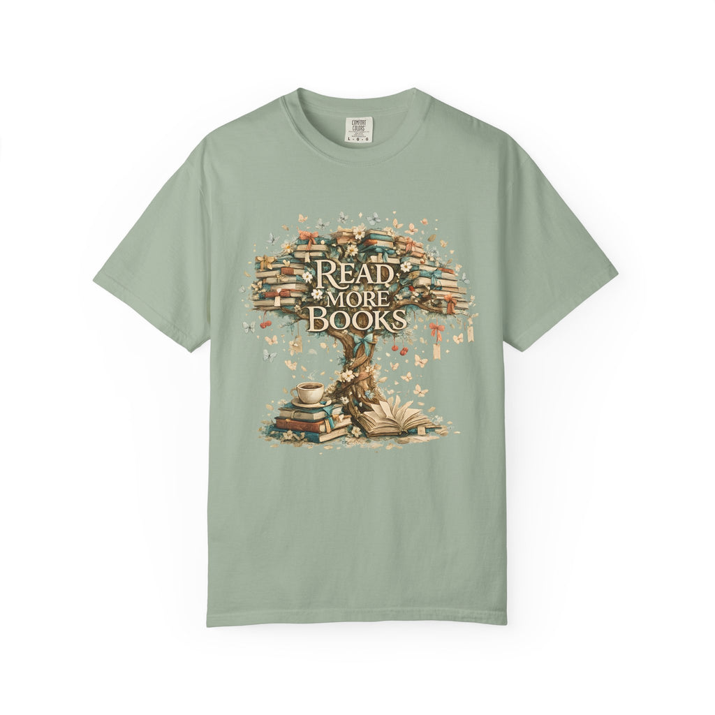 Read More Books T-Shirt — Vintage Tree of Books Design for Book Lovers