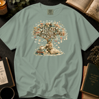 Read More Books T-Shirt: Vintage Book Tree in Bay - Comfort Colors® T-Shirt