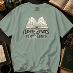 Flipping Pages Is My Cardio T-Shirt: Motion Sketch Book in Bay - Comfort Colors® T-Shirt