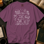 I Like My Men Written by Women T-Shirt: Typewriter and Book Lover in Berry - Comfort Colors® T-Shirt