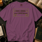 Save A Horse, Read A Cowboy Romance T-Shirt: Western Rope in Berry - Comfort Colors® T-Shirt