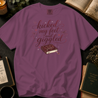 Kicked My Feet and Giggled T-Shirt: Romance Book in Berry - Comfort Colors® T-Shirt