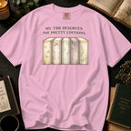 My TBR Deserves The Pretty Editions T-Shirt: Vintage Book Row in Blossom - Comfort Colors® T-Shirt