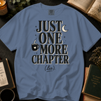 Just One More Chapter (Lie) T-Shirt: Coffee and Moon Book Lover in Blue Jean - Comfort Colors® T-Shirt