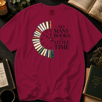 So Many Books, So Little Time T-Shirt: Book Clock in Brick - Comfort Colors® T-Shirt