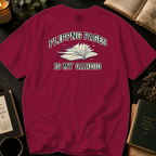 Flipping Pages Is My Cardio T-Shirt: Varsity Book in Brick - Comfort Colors® T-Shirt