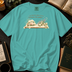 My Favorite Place Grows Between the Pages T-Shirt: Floral Open Book in Chalky Mint - Comfort Colors® T-Shirt