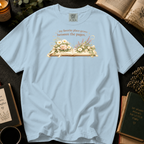 My Favorite Place Grows Between the Pages T-Shirt: Floral Open Book in Chambray - Comfort Colors® T-Shirt