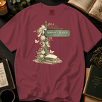 Romance Reader Blvd T-Shirt: Vintage Street Sign Floral in Chili - Comfort Colors® T-Shirt
