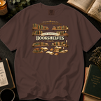 Too Many Books? Not Enough Bookshelves T-Shirt: Vintage Library in Espresso - Comfort Colors® T-Shirt