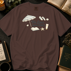 Tan Lines and Book Spines T-Shirt: Beach Umbrella in Espresso - Comfort Colors® T-Shirt