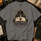 Dark Romance Reading Society T-Shirt: Gothic Dagger and Book in Grey - Comfort Colors® T-Shirt