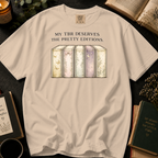 My TBR Deserves The Pretty Editions T-Shirt: Vintage Book Row in Ivory - Comfort Colors® T-Shirt
