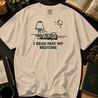 I Read Past My Bedtime T-Shirt: Nightstand Lamp and Book in Ivory - Comfort Colors® T-Shirt