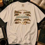 Too Many Books? Not Enough Bookshelves T-Shirt: Vintage Library in Ivory - Comfort Colors® T-Shirt
