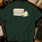 Grumpy x Sunshine T-Shirt: Pastel Romance Book Stack in Moss - Comfort Colors® T-Shirt