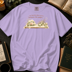 My Favorite Place Grows Between the Pages T-Shirt: Floral Open Book in Orchid - Comfort Colors® T-Shirt