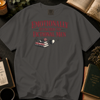 Emotionally Attached to Fictional Men T-Shirt: Broken Heart Book Stack in Pepper - Comfort Colors® T-Shirt
