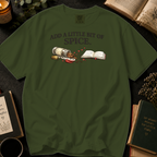 Add A Little Bit Of Spice T-Shirt: Cinnamon and Chili Book in Sage - Comfort Colors® T-Shirt