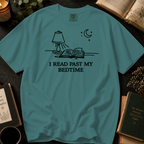 I Read Past My Bedtime T-Shirt: Nightstand Lamp and Book in Seafoam - Comfort Colors® T-Shirt