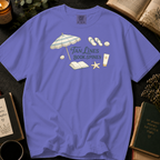 Tan Lines and Book Spines T-Shirt: Beach Umbrella in Violet - Comfort Colors® T-Shirt