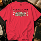 Buy Me Books and Tell Me I'm Pretty T-Shirt: Vintage Vanity and Gift Box in Watermelon - Comfort Colors® T-Shirt