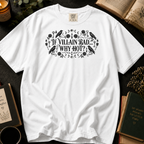 If Villain Bad Why Hot T-Shirt: Gothic Raven and Rose in White - Comfort Colors® T-Shirt