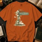 Romance Reader Blvd T-Shirt: Vintage Street Sign Floral in Yam - Comfort Colors® T-Shirt