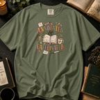 Annotated & Caffeinated T-Shirt in Sage, Between the Pages