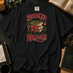 Booked for the Holidays T-Shirt in Black, Between the Pages
