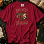 Booked for the Holidays T-Shirt in Crimson, Between the Pages