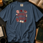 Books Before Bros T-Shirt in Denim, Between the Pages