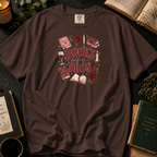 Books Before Bros T-Shirt in Espresso, Between the Pages