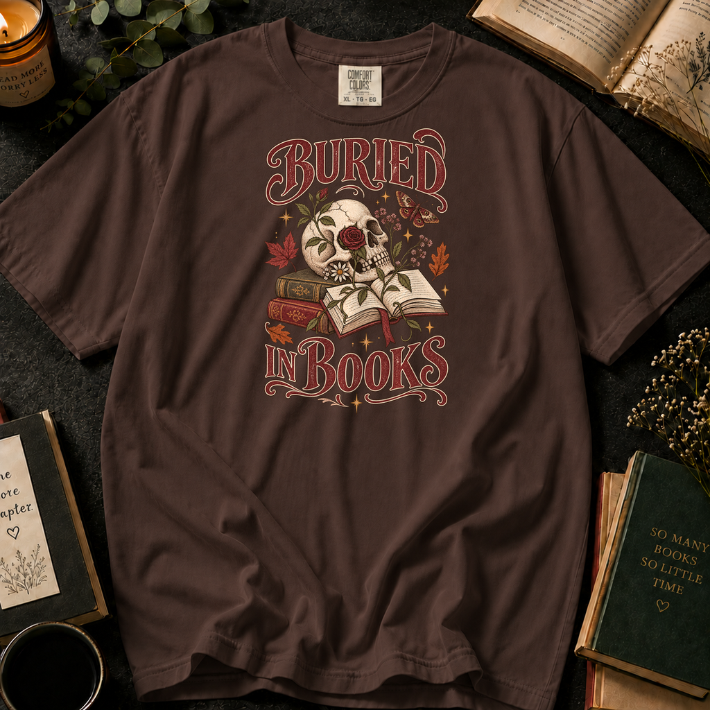 Buried in Books T-Shirt in Espresso, Between the Pages