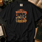 Cozy Spooky Reading T-Shirt in Black, Between the Pages