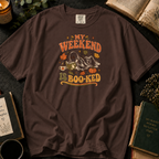 Cozy Spooky Reading T-Shirt in Espresso, Between the Pages