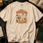 Cozy Spooky Reading T-Shirt in Ivory, Between the Pages