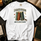 Book Lover T-Shirt — "I Crack Spines and I'll Do It Again" Vintage Stack Graphic