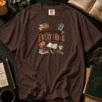 Currently Reading Everything T-Shirt in Espresso, Between the Pages
