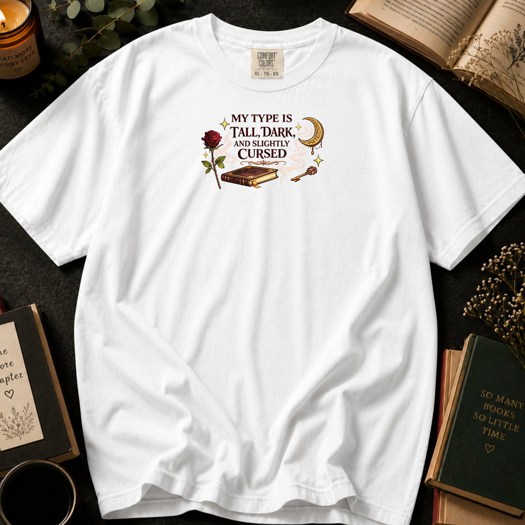 Dark Reader T-Shirt in White, Between the Pages