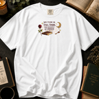 Dark Reader T-Shirt in White, Between the Pages