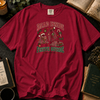 Dead Inside, Festive Outside T-Shirt in Crimson, Between the Pages