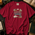 Emotional Damage: A Reading Journey T-Shirt in Crimson, Between the Pages