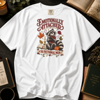 Emotionally Attached to Fictional Men T-Shirt in White, Between the Pages
