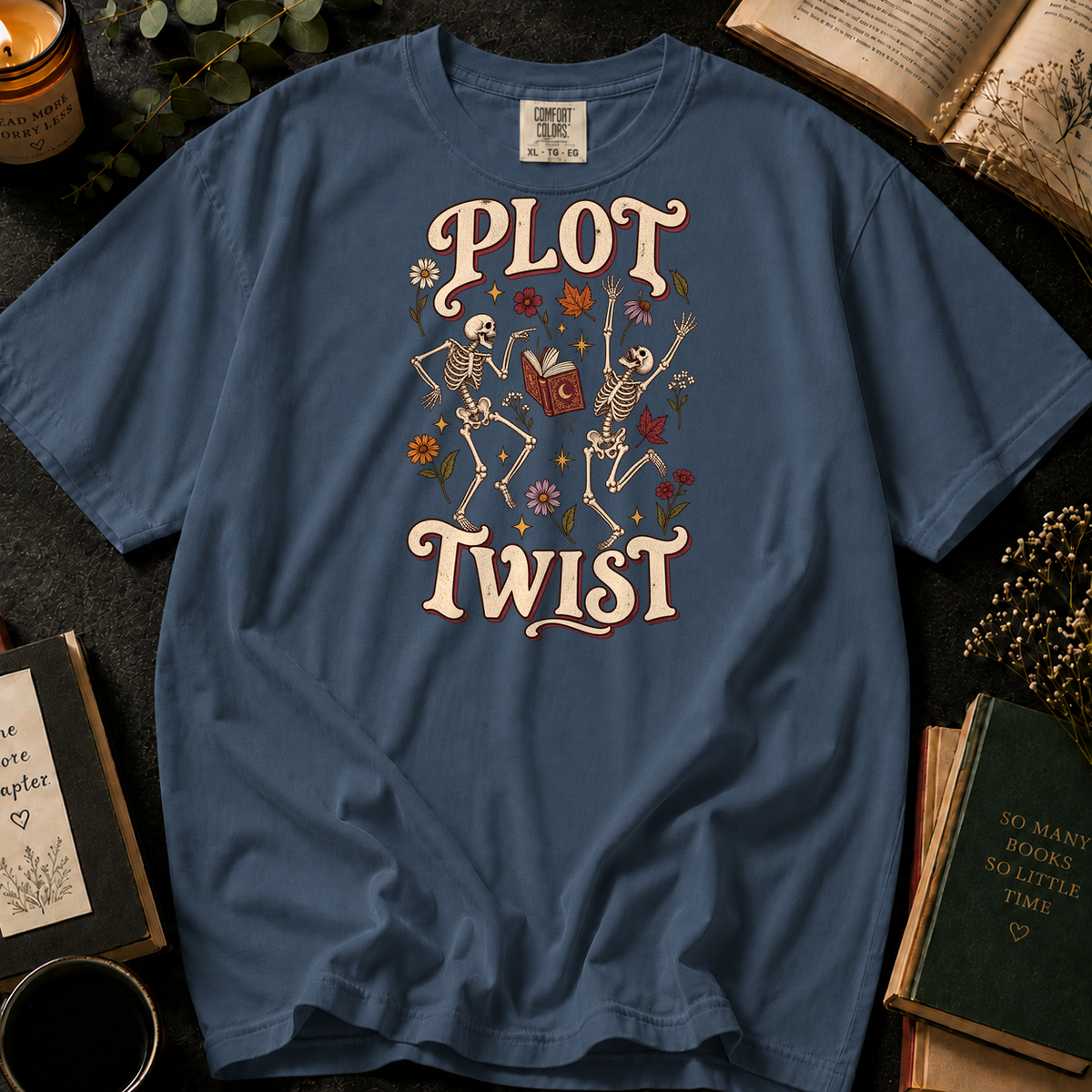 Endless Pages T-Shirt in Denim, Between the Pages