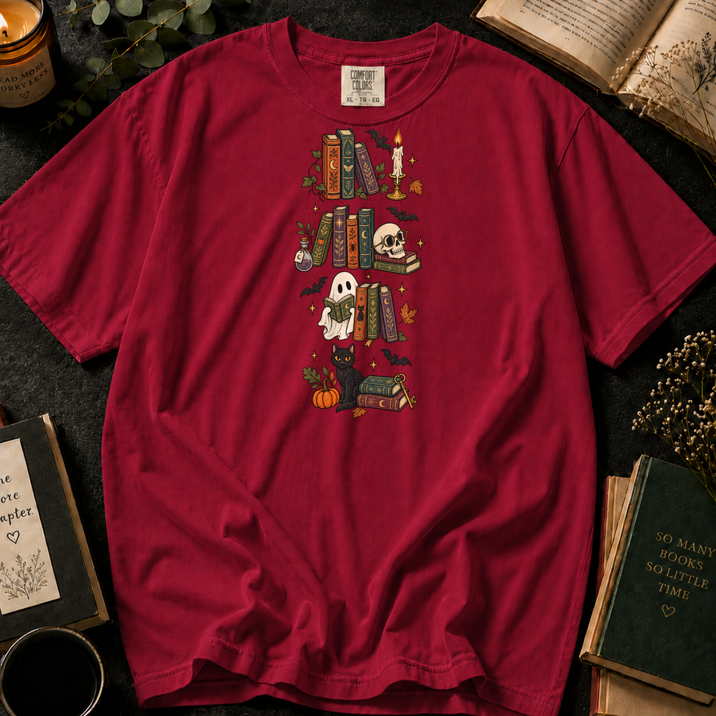 Fiction Feels T-Shirt in Crimson, Between the Pages