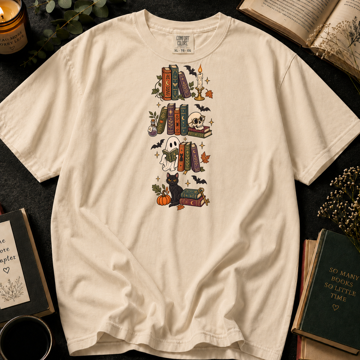 Fiction Feels T-Shirt in Ivory, Between the Pages