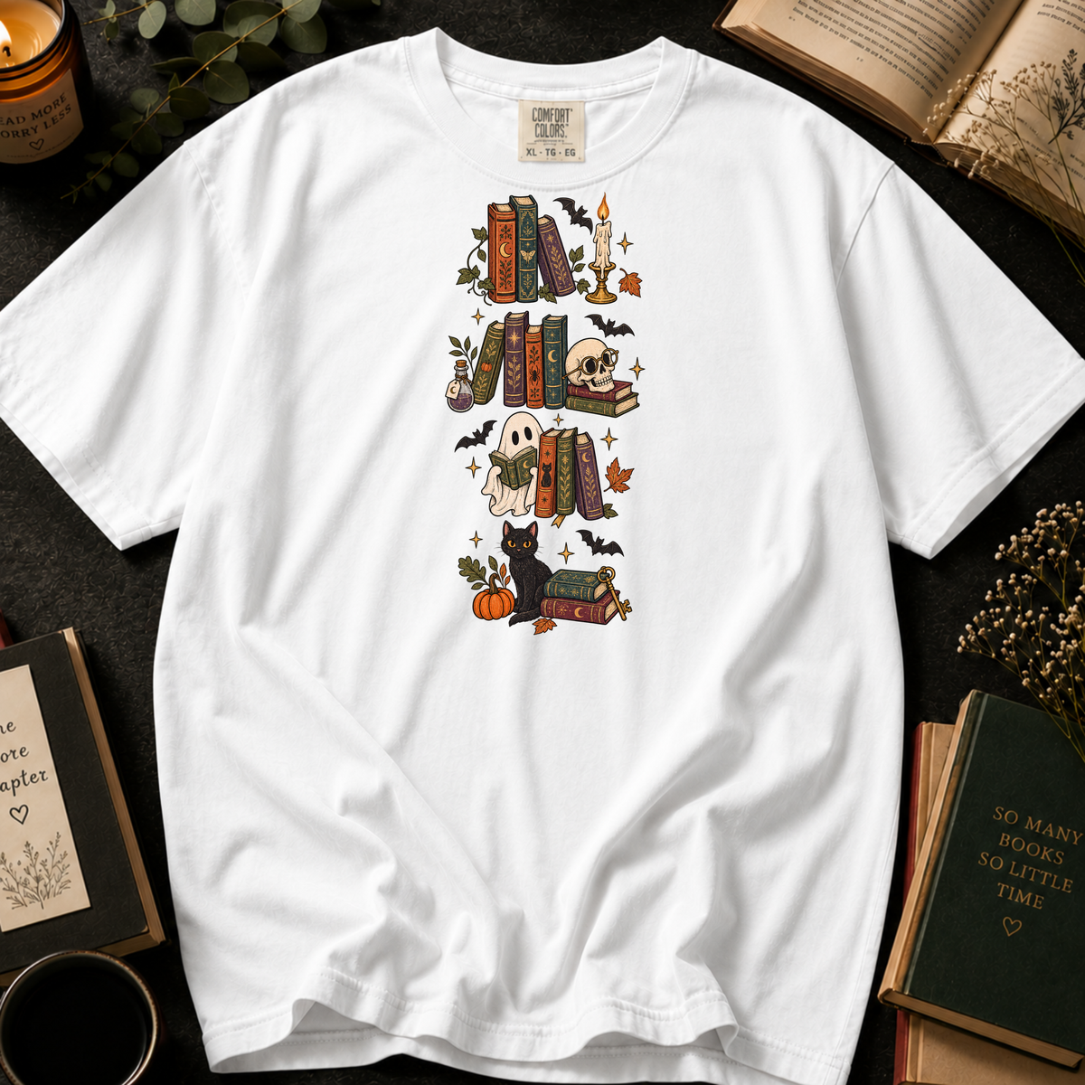 Fiction Feels T-Shirt in White, Between the Pages